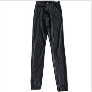 EDC by Esprit Black Coated Satin Sheen Stretch Leggings Sz XS #239L